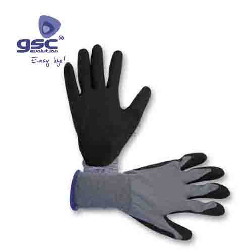 Par de guantes finos de PVC Talla 9 - Negro