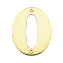 Numéro de porte 0 inox avec vis