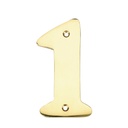 Numéro de porte 1 inox avec vis