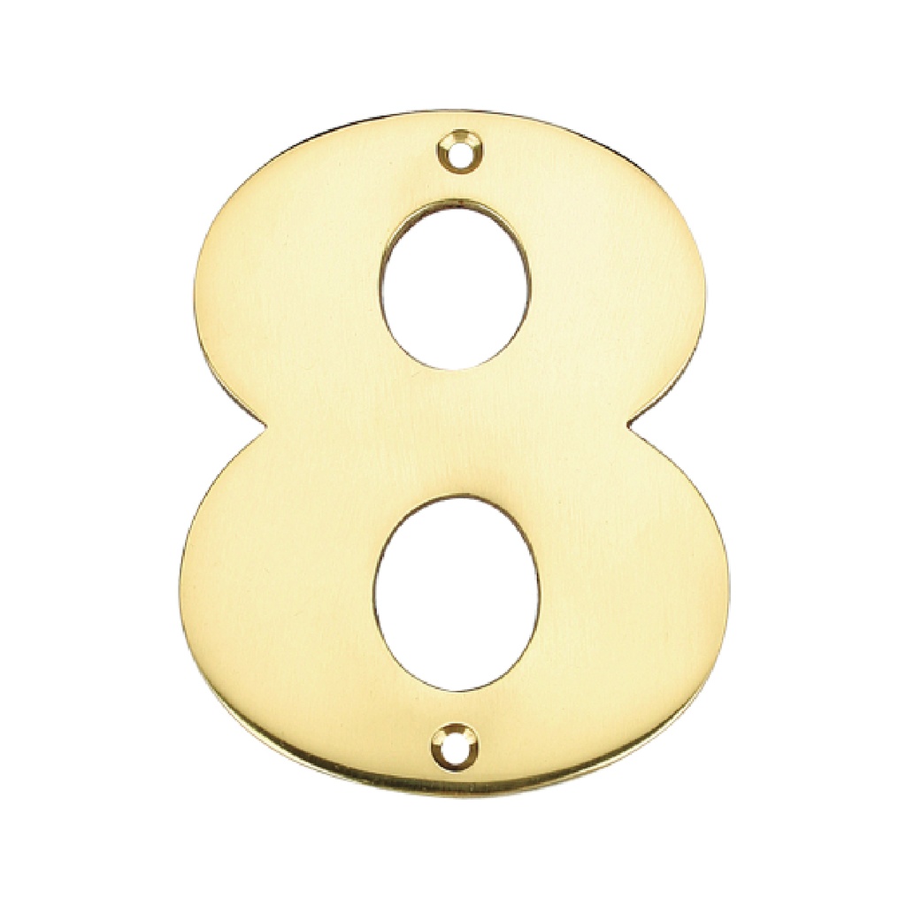Numéro de porte 8 inox avec vis