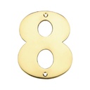 Número puerta 8 acero inoxidable con tornillo