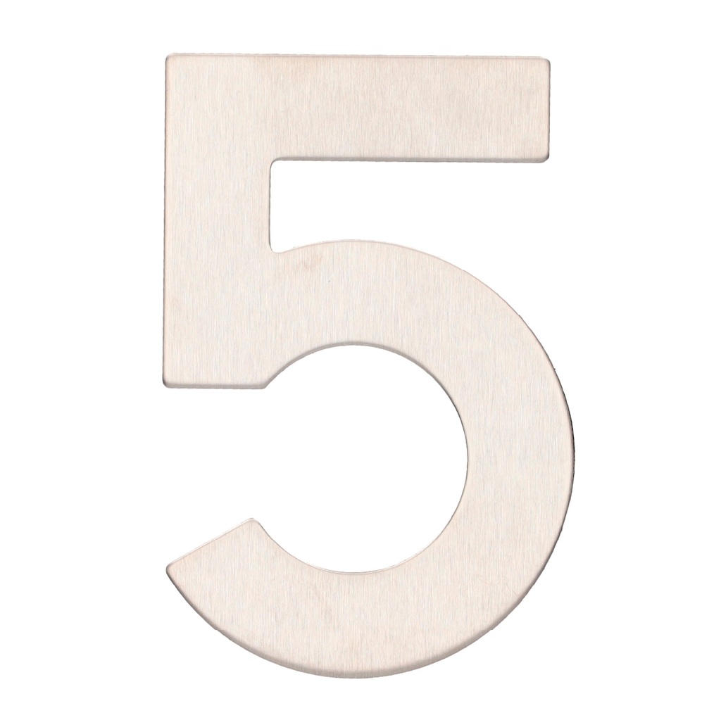 Door number 5 stainless steel with adhesive