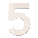 Door number 5 stainless steel with adhesive