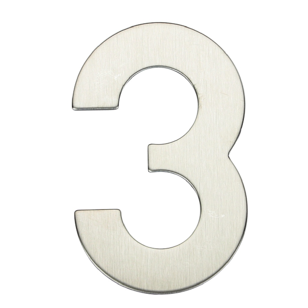 Door number 3 stainless steel with adhesive