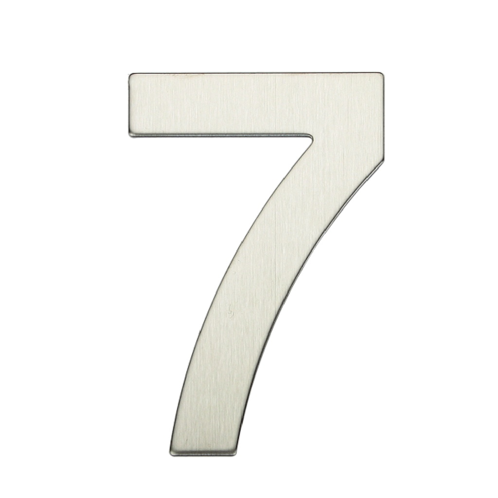 Door number 7 stainless steel with adhesive
