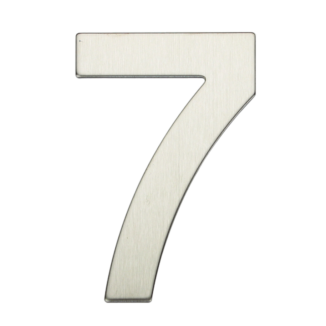 Door number 7 stainless steel with adhesive