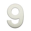 Door number 9 stainless steel with adhesive