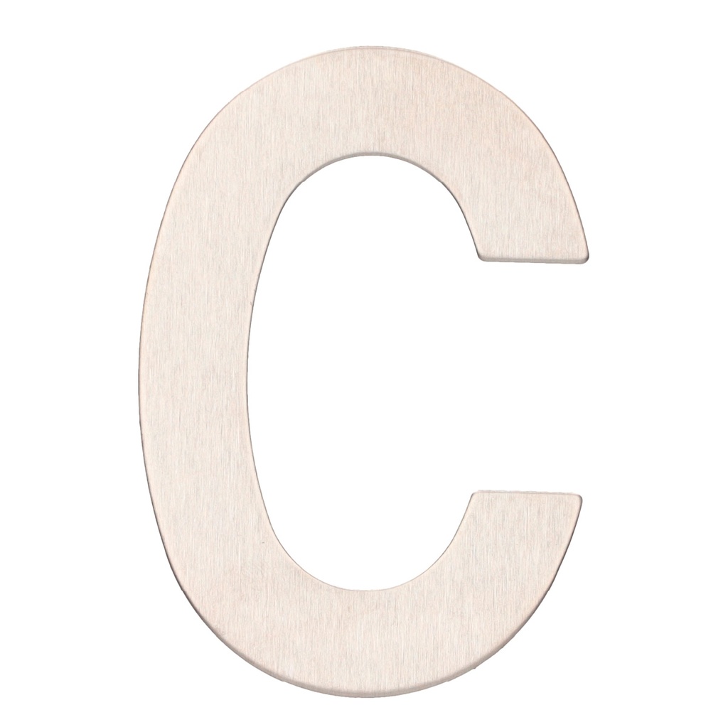 Door letter C stainless steel with adhesive