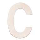 Door letter C stainless steel with adhesive
