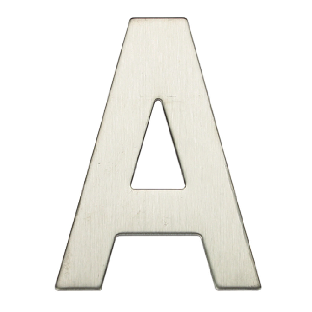 Door letter A stainless steel with adhesive