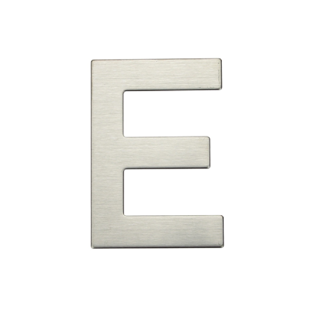 Door letter E stainless steel with adhesive
