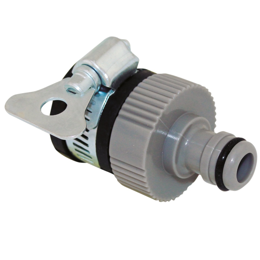 Conector com abraçadeira Ø1/2" - Ø3/4"