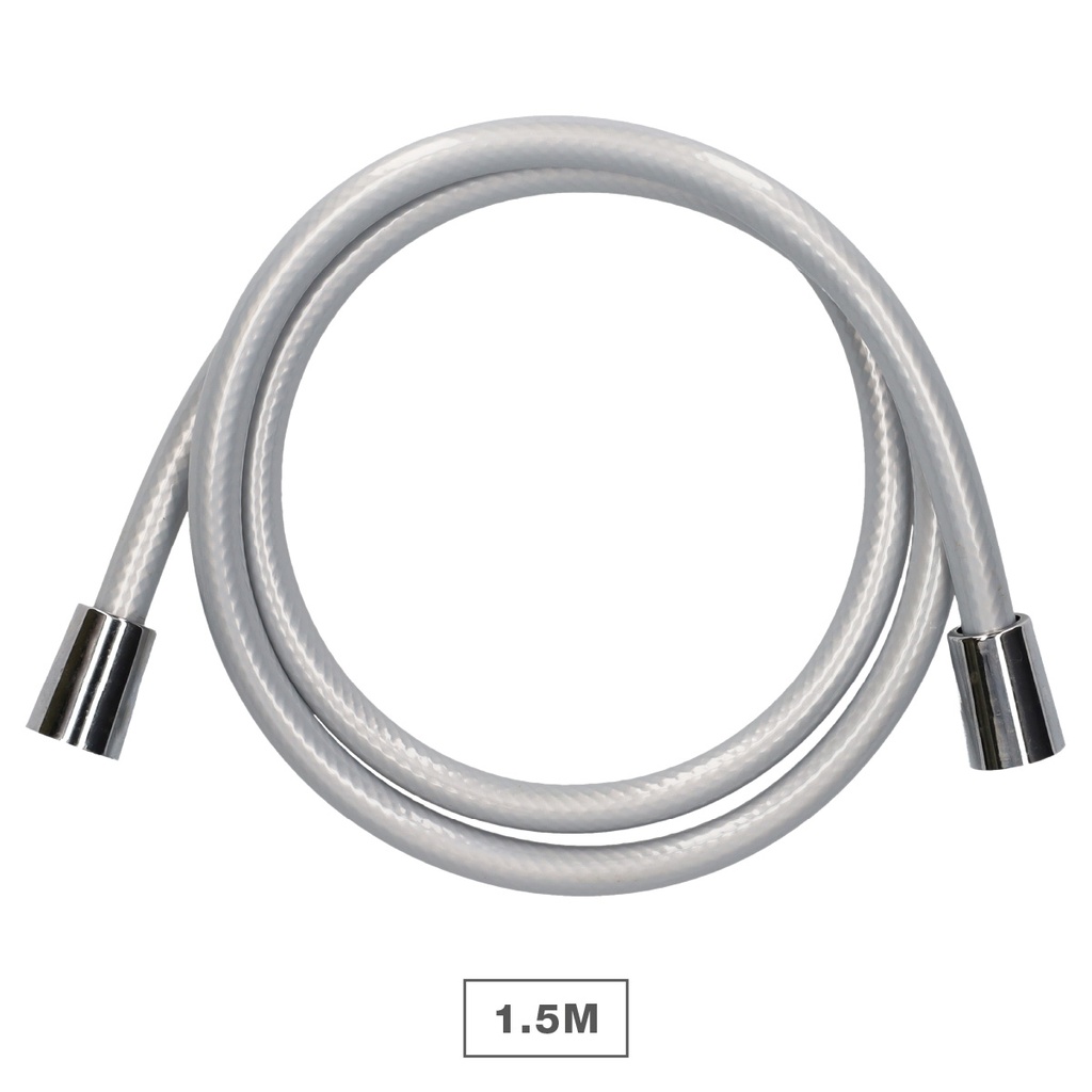 Flexible de douche en PVC chromé 1,5 M
