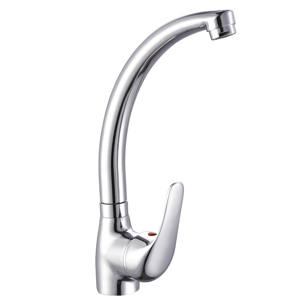Niagara single arm semi-curved chromed sink spout