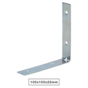 Ângulo de reforço 100 x 100 x 22 mm, zincado