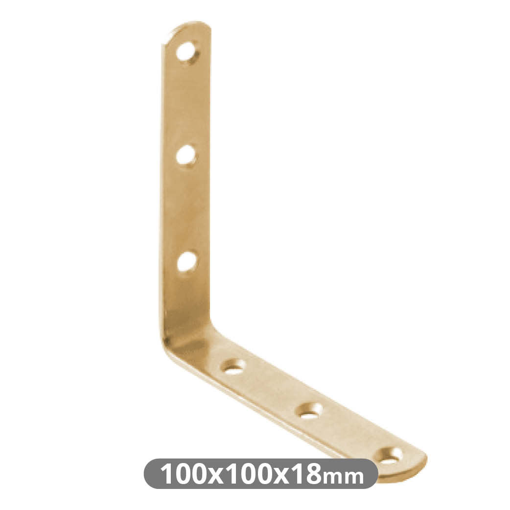 Angulo recto de refuerzo 100x100x18mm bricomatado