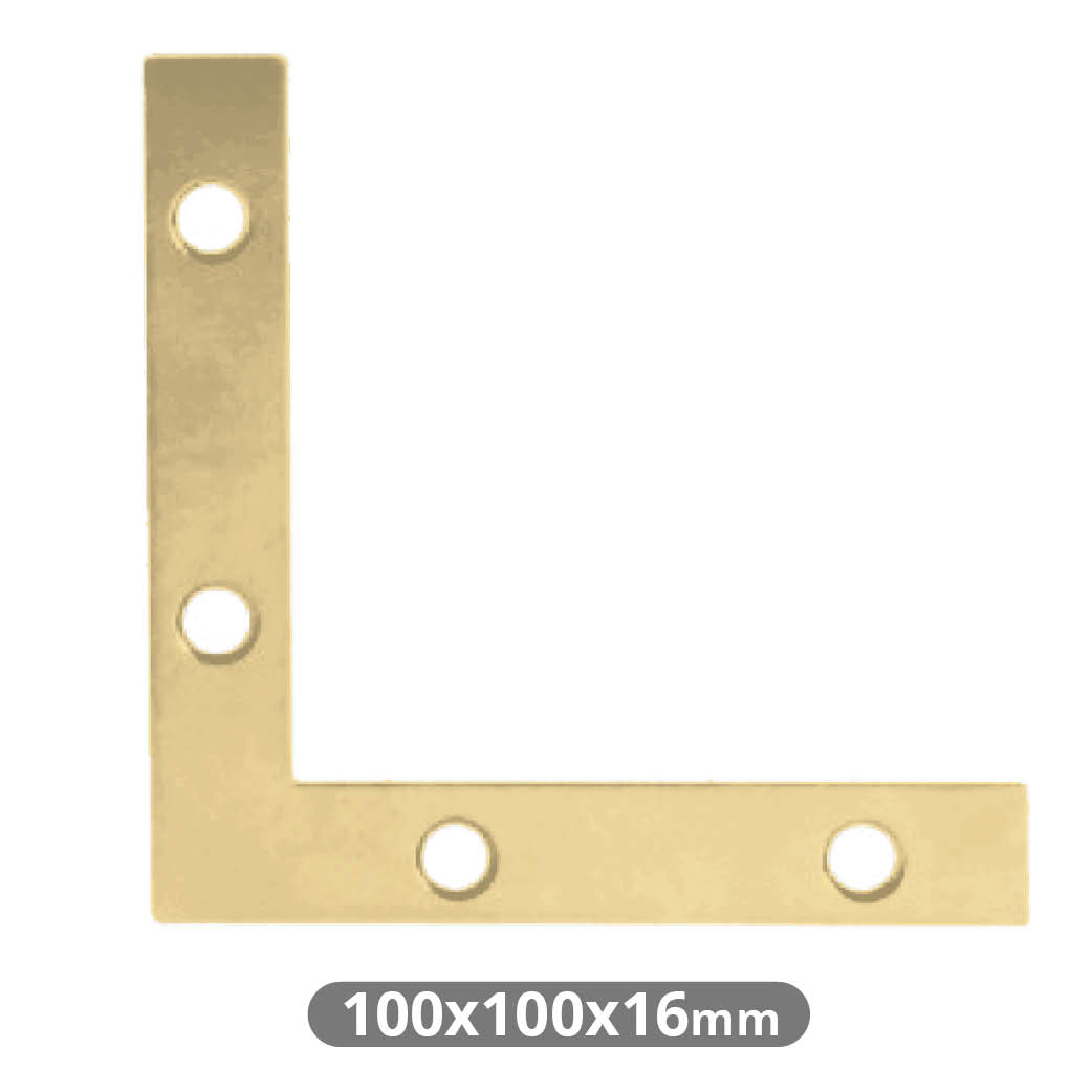 Flat metal square Bricomated 100x100x16mm