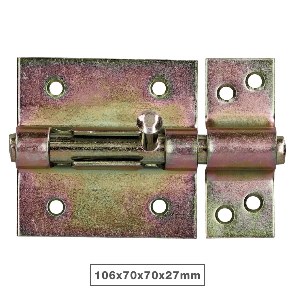 Pasador cerrojo orificio candado 70mm bicromatado