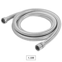 Tubo flexível de duche aço inoxidável cromado 1,5 m