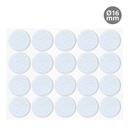 Set of 20 Round adhesive felt pads Ø16mm - White