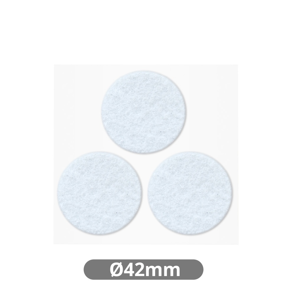 Jeu 3 feutres adhésifs ronds Ø42 mm - Blanc