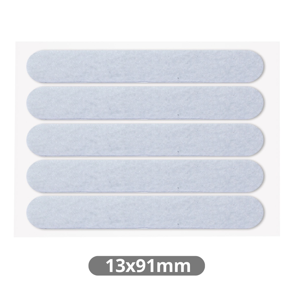 Set of 5 Square adhesive felt pads 13x91mm - White