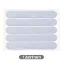 Set of 5 Square adhesive felt pads 13x91mm - White