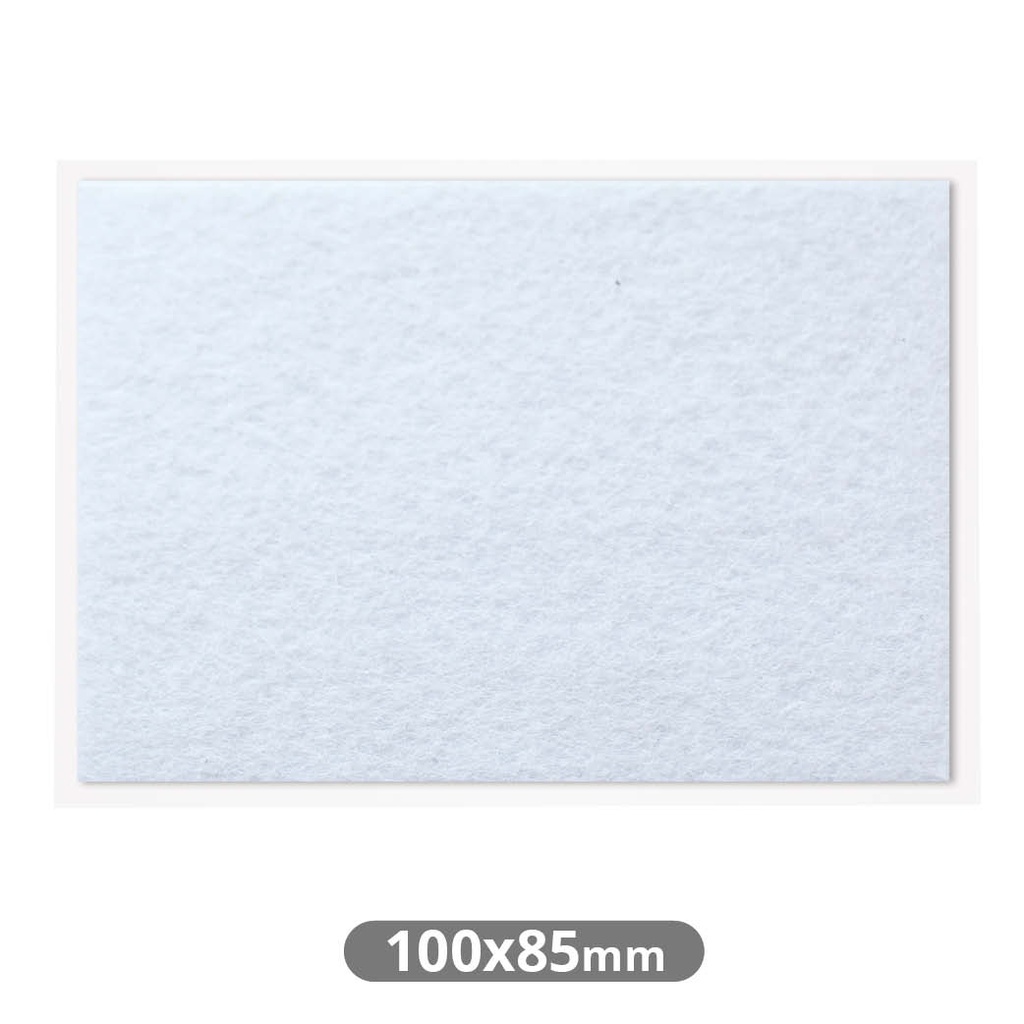 Fieltro adhesivo cuadrado 100x85mm - Blanco