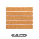 Set of 5 Square adhesive felt pads 13x91mm - Brown