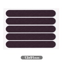 Set of 5 Square adhesive felt pads 13x91mm - Brown