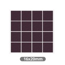 Set of 16 Square adhesive felt pads 16x20mm - Brown