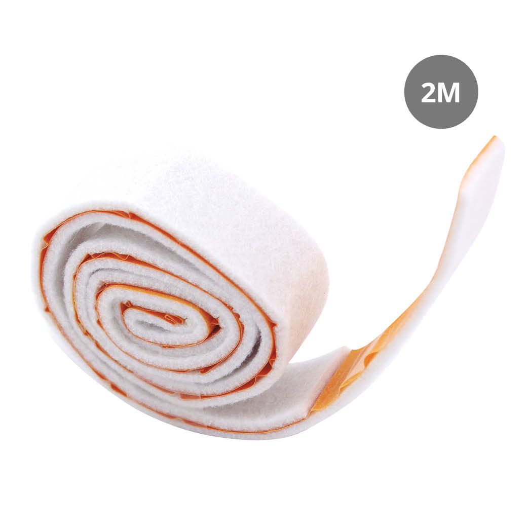 Roll of adhesive felt pads for furniture 25mmx1M - White