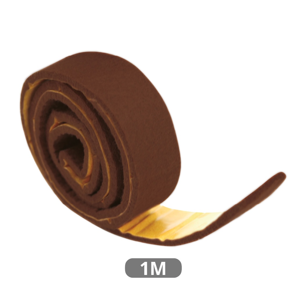 Rollo de fieltro adhesivo muebles 25mmx1M - Marron