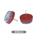 Jeu 8 feutres ronds avec clou Ø20 mm - Marron