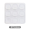Set of 9 Adhesive drops 3mm Ø17mm