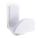 Percha acero inox.+ pomo abs blanco 45x84mm