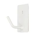 Pack 3 Perchas medianas adhesivas 26x43mm Blancas