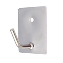Set of 3 Stainless steel hooks with screw fixing 26x43mm -Chrome