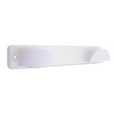Percha acero inox.+ doble pomo abs blanco 280x50mm