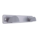 Percha acero inox.+ doble pomo abs cromado 280x50mm