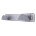 Percha acero inox.+ doble pomo abs cromado280x50mm