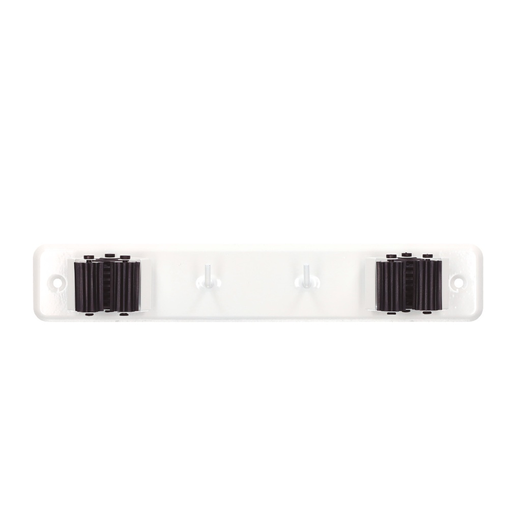 Support de balais double en acier avec rouleaux en caoutchouc - Bl.