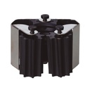 Steel broom holder with rubber rollers - Matt chrome