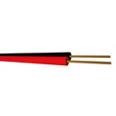 Rolo 100 m cabo paralelo áudio PVC (2 x 0,75 mm) Vermelho/Negro