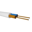 Round Cable 100M Roll(2x0.5mm) White