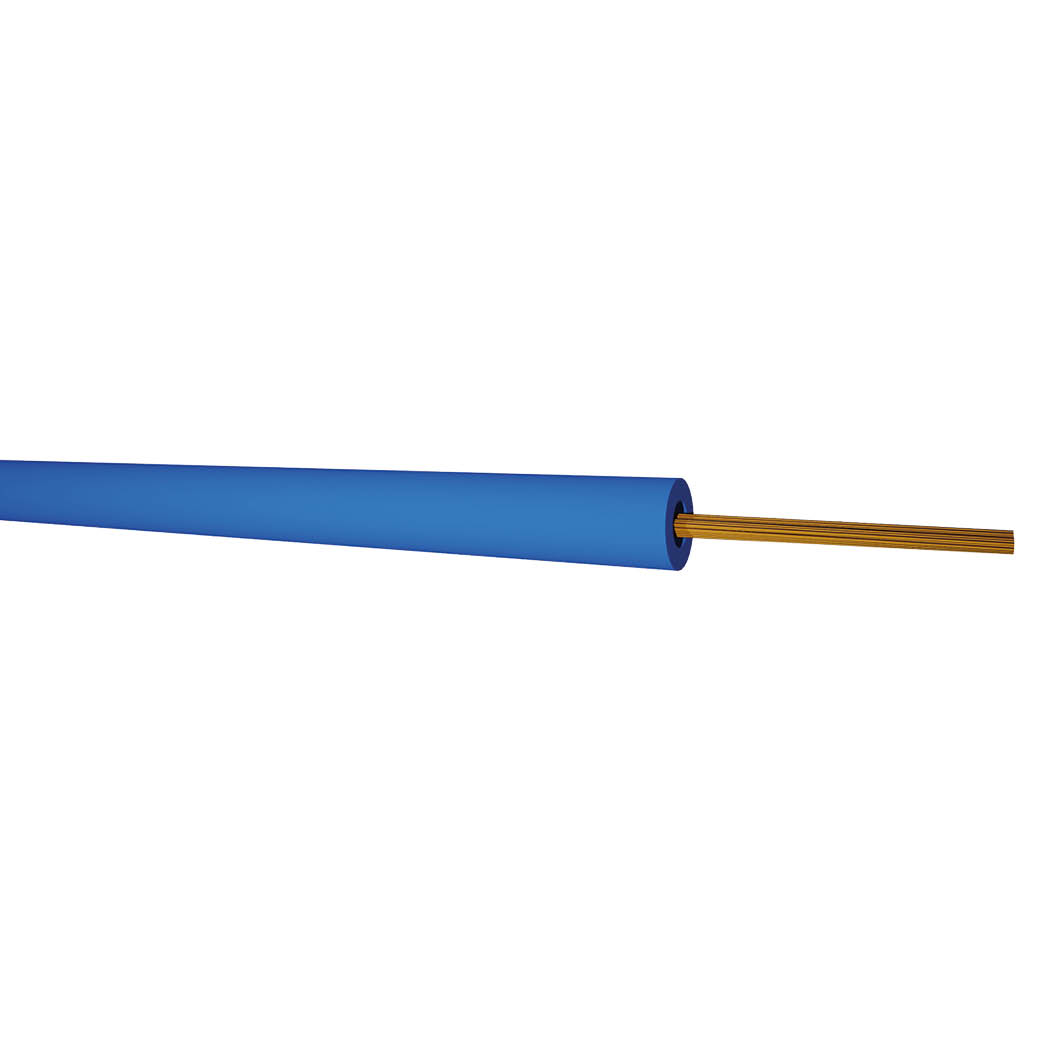 Rolo 100 m Cabo flexível (1 x 1,5 mm) Azul