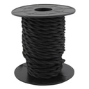 10m textile cable (2x0.75mm) Black braided