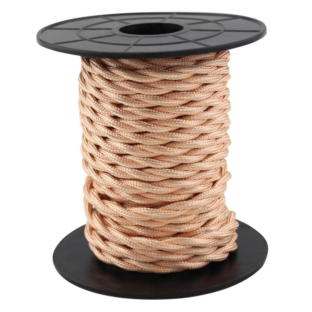 Câble en tissu 10 M (2x0,75 mm) tresse Cuivre