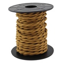 [003902983] Câble en tissu 10 M (2x0,75 mm) torsadé Jaune