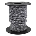 10m textile cable (2x0.75mm) Black/White braided